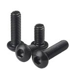 M2 M2.5 M3 M4 M5 M6 Yuvarlak Siyah 10.9 Sınıf Altıgen Vidalar Altıgen vidalı kapak Soket Düğme Başlı Allen Mobilya Cıvatası (Color : 25mm_M2.5 x 50pcs)