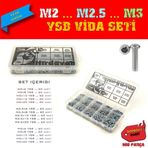 M2 M2.5 M3 YSB Vida Seti, 900 Parça, Dopdolu Paket