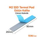 M2 Ssd Termal Pad - Gri Renk 1,5 Mm Kalınlık 80x20 Mm 15w/mk