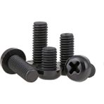 M2,5 x 5mm Plastik Civata Vida SiYAH x 5 adet (rf003)