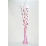 M3 Decorium 10 Fuşya Pembe Krem Dallı 60 cm Pudra Pembe Uzun Köşe Vazosu