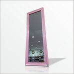 M3 Decorium 110cm Boy Pudra Pembe Çerçeveli Salon Antre Banyo Duvar Aynası