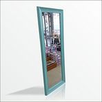 M3 Decorium 110cm Boy Turkuaz Mavi Çerçeve Boy Koridor Soyunma Kabini Aynası