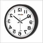 M3 Decorium 22cm Siyah Çerçeve Ters Çalışan Aynadan Okunan Kalın Duvar Saati