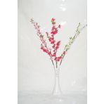 M3 Decorium 40 cm Delikli Beyaz Uzun Vazo Renkli Bahar Dalları