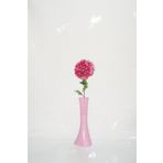 M3 Decorium 40 cm Pembe İşlemeli Vazo Mor Ortanca