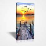 M3 Decorium 45x30 cm İskele Ve Martılar Kanvas Tablo