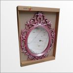 M3 Decorium 50x70cm Oymalı İşlemeli Rustik Desenli Cam Antik Duvar Boy Aynası