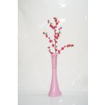 M3 Decorium 60 cm Desenli Pembe Vazo Fuşya Bahar Dalı