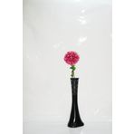 M3 Decorium 60 cm Desenli Siyah Vazo Mor Ortanca