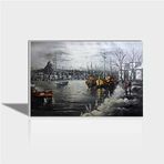 M3 Decorium 60x90 cm Yağlı Boyadan Çekilmiş Kayıklar Canvas Tablo