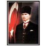 M3 Decorium 70cm X 100cm Atatürk ve Bayrak Poster Tablo