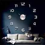 M3 Decorium Bağımsız Parçalı Rakkamlı Harf Duvarda Kabartma Altın Gümüş Renk Büyük Dıy Clock Ev Ofis Duvar Saati
