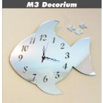 M3 Decorium Balıklar Dekoratif Ayna Saat