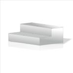M3 Decorium Beyaz Ahşap Mdf Banyo Wc Sergileme Vitrin Camekan Kapı Önü Stand Sağlam Basamak Merdiven