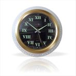 M3 Decorium Büyük Çatlatma Beyaz Bombe Camlı Fosforlu Sessiz Duvar Saati 35 cm - 35 x 35 cm