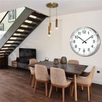 M3 Decorium Büyük Dev 60 cm Ebat Ebadında Aluminyum Çerçeve Gerçek Ön Camlı Gece Görünen Fosforlu Duvar Saati