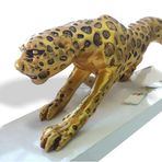 M3 Decorium Büyük Dev Ebat 50cm Altın Yaldız Varak Renk Yürüyen Leopar Aslan Kedi Kaplan Maketi Biblosu Heykeli