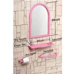 M3 Decorium Çoklu 4 Parçalı 56x40cm Büyük Otel Banyo Cafe WC Evye Tuvalet Lavabo Üstü Üzeri Boy Aynası Ayna Seti