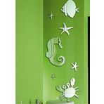 M3 Decorium Deniz Canlıları Dekoratif Çocuk Odası Anaokulu Okul Banyo Aynası