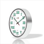 M3 Decorium Fosforlu Gece Görünen Parlak Romen Rakkamlı Sayı Ön Camlı Sessiz Kayar Saniyeli Ön Camlı Duvar Saati (Metalik)