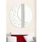 M3 Decorium Gece Aylı Yıldızlı Yuvarlak Geometrik Salon Dolap Sehpa Masa Duvar Kolon Dekoratif Aynası