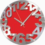 M3 Decorium Kırmızı Alüminyum Kalın Kadran Time Duvar Saati
