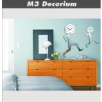 M3 Decorium Koşan Adamlar Saat Dekoratif Ayna