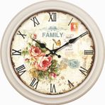 M3 Decorium Krem Ahşap Retro Duvar Saati