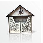 M3 Decorium Krem ve Siyah Beyaz Ahşap 4 Askılı Sağlam Amerikan Bar Kapı Kapaklı Menteşeli Anahtar Dolabı (Siyah)