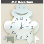 M3 Decorium Kurbağa Dekoratif Ayna Saat