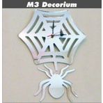 M3 Decorium Örümcek ve Ağı Dekoratif Ayna Saat
