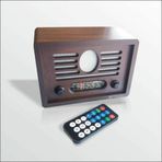 M3 Decorium Retro Vintage Antika Görünümlü Ahşap Dekoratif Kahve Klasik Radyo