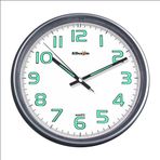 M3 Decorium Silver Frame Gümüş Metal Çerçeve Fosforlu Phosphorous Duvar Saati