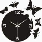 M3 Decorium Siyah Kelebekler Duvar Saati