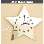 M3 Decorium Stars Dekoratif Ayna Saat