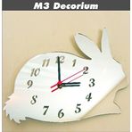 M3 Decorium Tavşan Dekoratif Ayna Saat