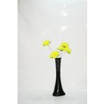 M3 Decorium Uzun 60 cm Siyah Desenli Vazo Sarı 5 Adet Ortanca