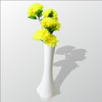 M3 Decorium Uzun Fil Ayağı 40 cm Akrilik Beyaz Vazo Sarı Çiçekler
