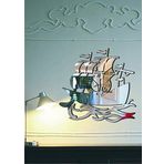 M3 Decorium Yelkenli Marin Denizci Dekoratif Akrilik Ayna Saat