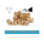 M3 Insert Çakma Somun-Iç Somun- Prinç Somun 100 Adet