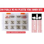 M3-M4 PLASTİK POLYAMİD VİDA-SOMUN SETİ 280 PARÇA