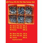 M3-M4 Yhb Vida Somun SETI-600 Adet Boy 10-15 mm Organizer Kutulu - 1 Adet