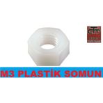 M3 Plastik Somun Metrik 3 50 Adet
