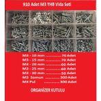 M3 Vida Metrik 3 VİDA Seti 910 Adet - 1 Adet