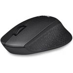 M330 Sessiz Kablosuz Mouse, Sağ Kullanıma Uygun, 10 M Kullanım Mesafesi, 1.000 Dpi Yüksek Hassasiyetli Optik İzleme, Ay Pil Ömrü, Siyah