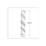 M3Decorium 150 Cm Dalgalı Banyo Salon Koridor Antre Duvar Boy Aynası Cam Ayna