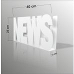 M3Decorium 40X25Cm Beyaz News Yazılı Gazetelik Broşürlük İnsörtlük Dergilik