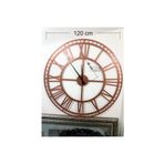 M3Decorium Bakır Renk Büyük 120 Cm Ahşap Mdf Kadran 40 Cm Akrep 32 Cm Yelkovan Roma Rakkamlı Duvar Saati
