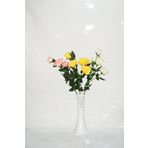 M3Decorium Beyaz Delikli Renkli Güller 40cm Vazo